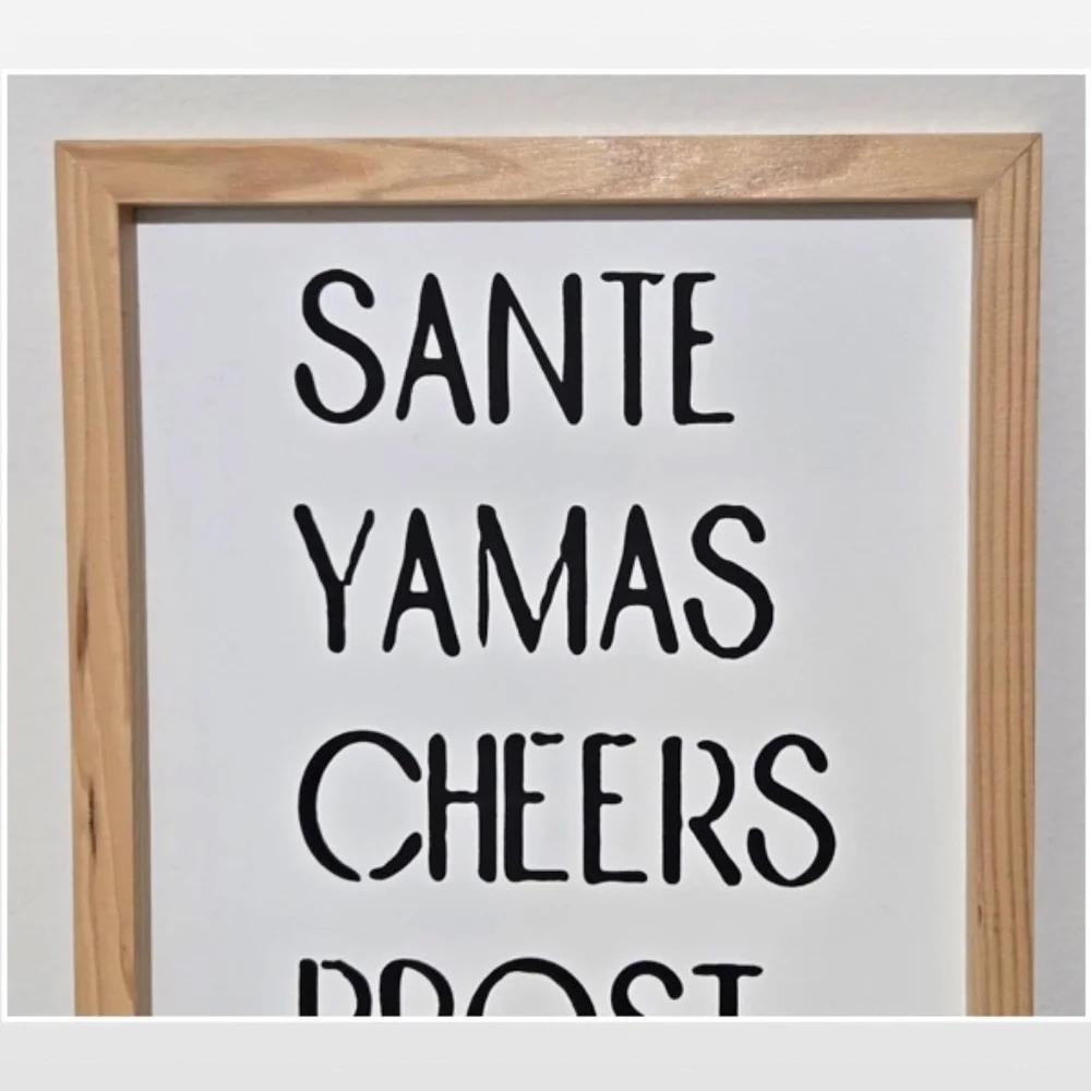 New Room & Retreat Cheers Wood Word Art Sign Wall Décor Bar Wine Theme